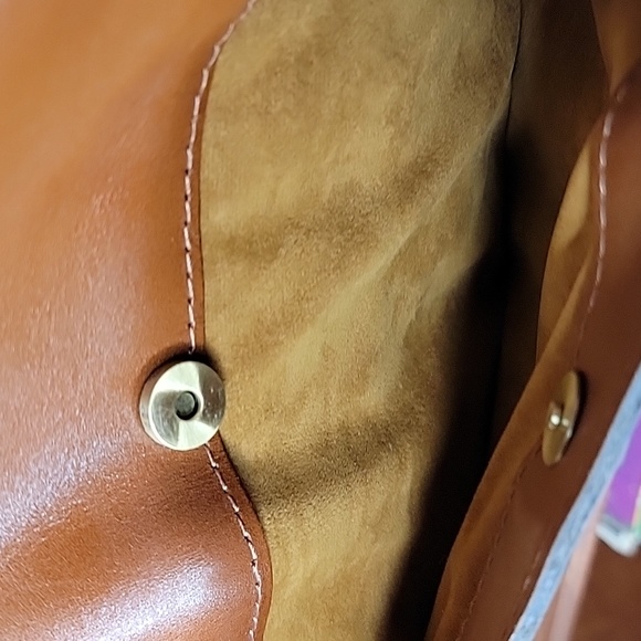 Patricia Nash Perforated Vallata Leather Crossbody Bag Sun Yellow - Picture 6 of 9